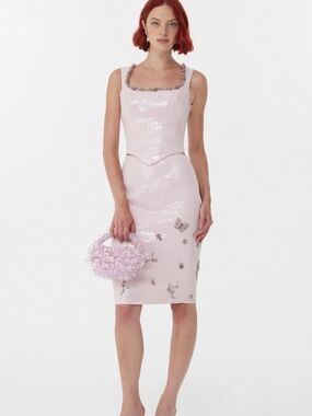 Clio Peppiatt corset and skirt blossom in blush